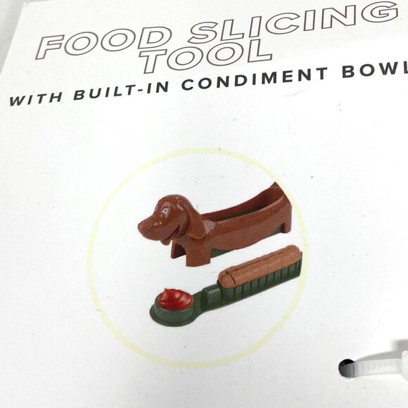 NWT Target Dachshund Hot Dog Slicer Condiment Bowl Kids Snacks - Picture 5 of 6